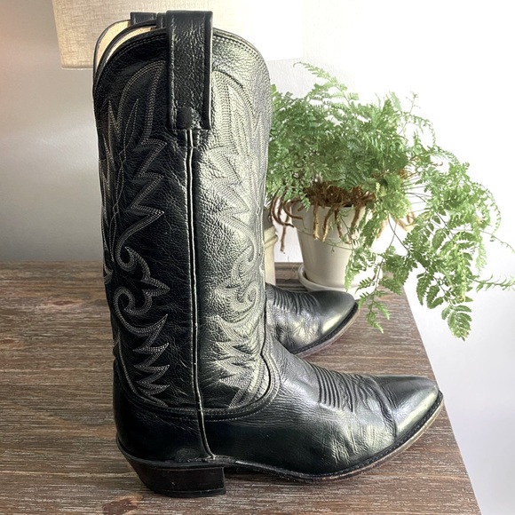 Dan Post Other - Vintage Mens Dan Post Leather Western Cowboy Boots 8.5 D Black
